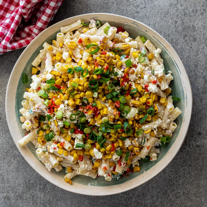 Mexican street corn macaroni salad