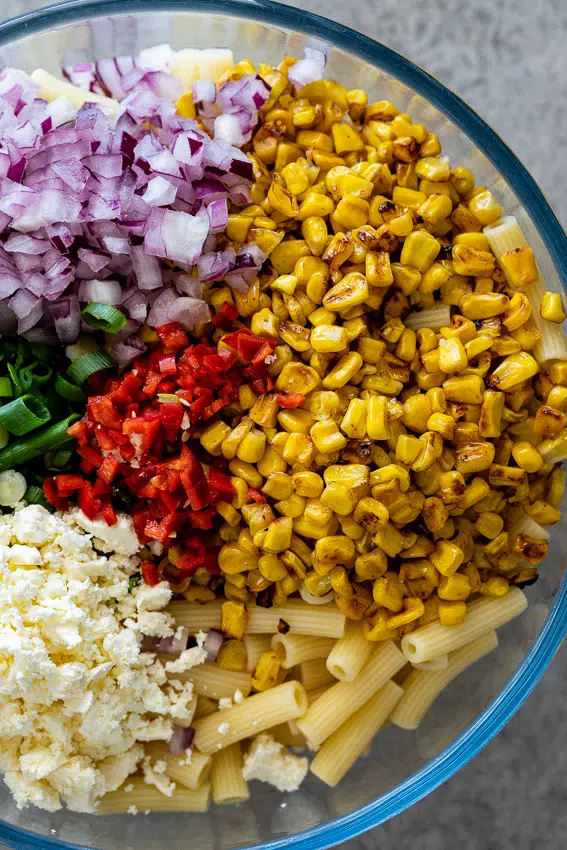 Mexican street corn macaroni salad