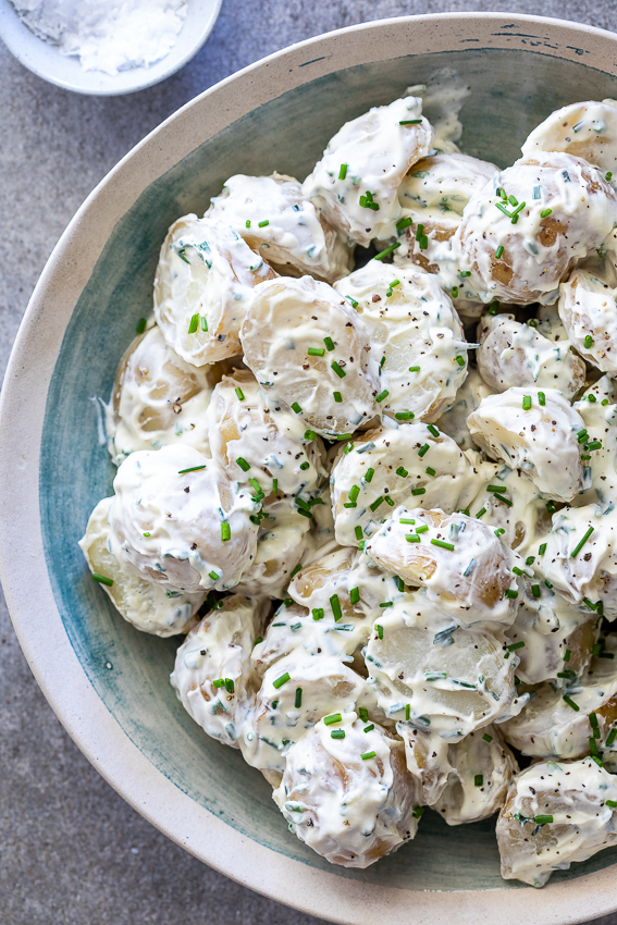 Sour cream potato salad