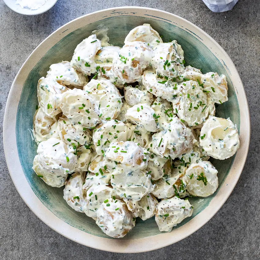 Sour cream potato salad