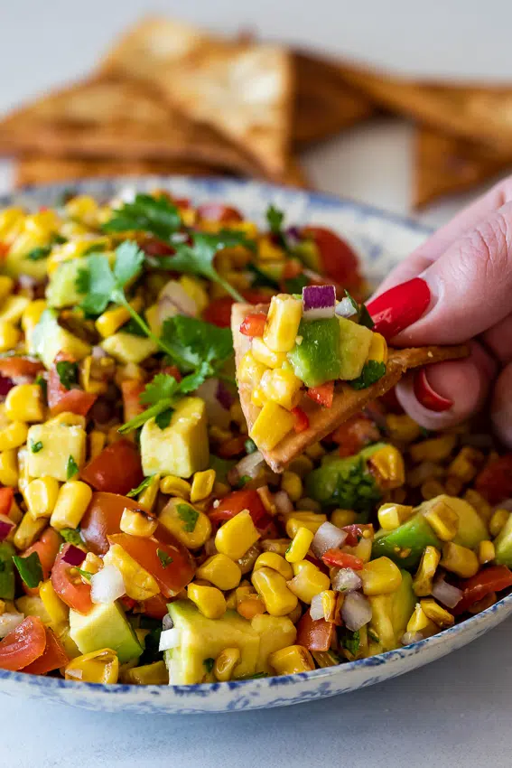 Easy spicy corn salsa