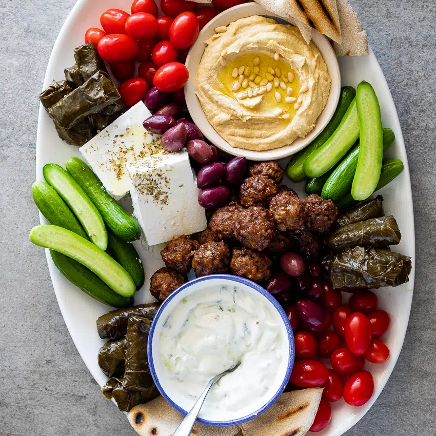 Greek mezze platter