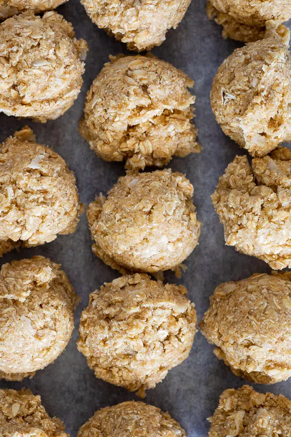 Coconut oatmeal cookie dough