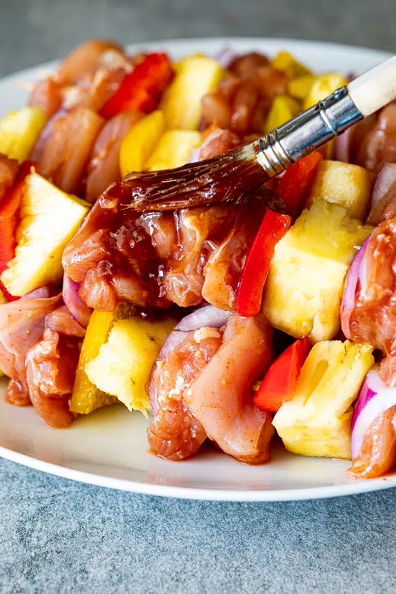 Hawaiian chicken skewers