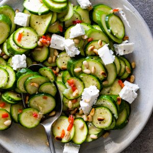 Marinated zucchini salad