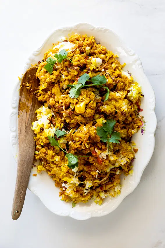 Easy cauliflower biryani