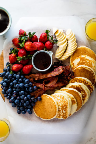 Breakfast pancake board