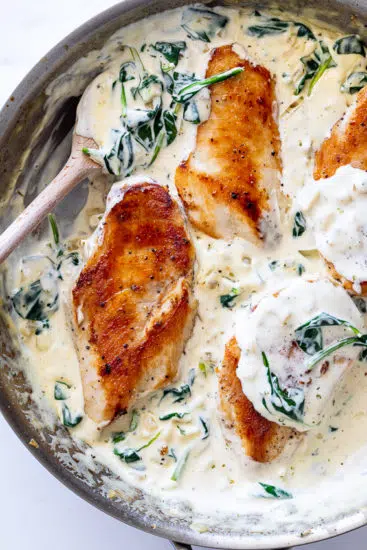 Creamy spinach garlic chicken