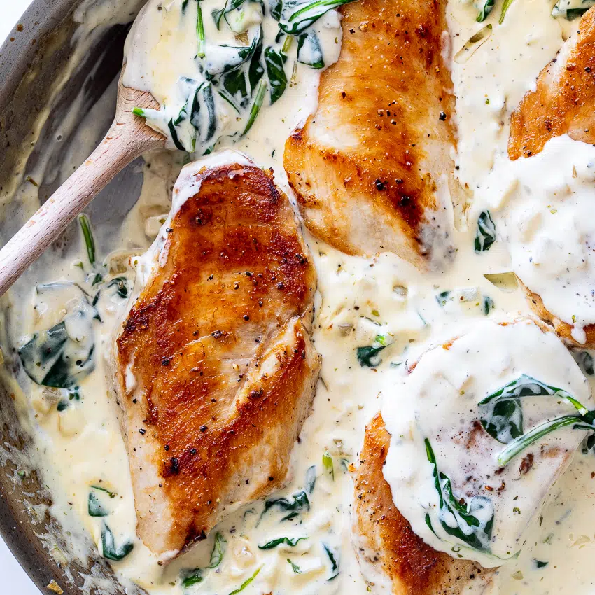 Creamy spinach garlic chicken