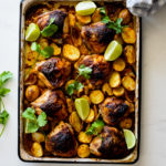 Curried baked chicken thighs