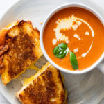Easy tomato soup with grilled cheese