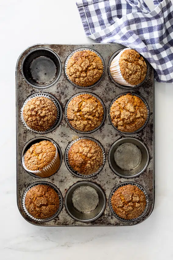 Muffins in muffin tray