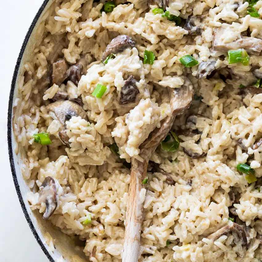 Creamy mushroom rice