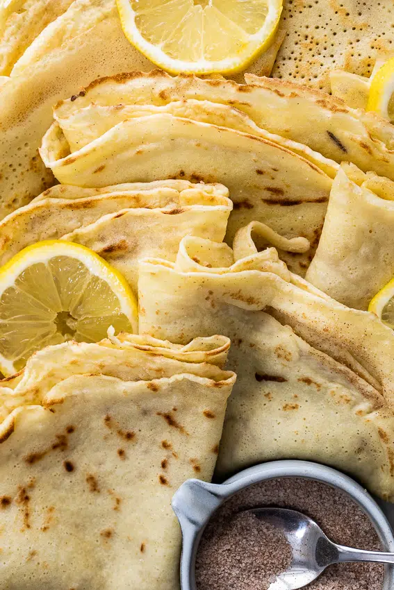 Crepes with cinnamon sugar