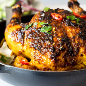 Indian-spiced roast chicken