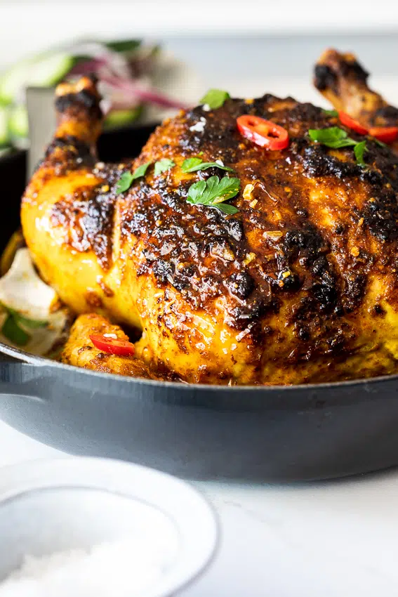 Indian-spiced roast chicken