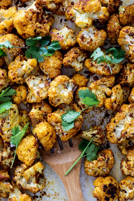 Curry roasted cauliflower