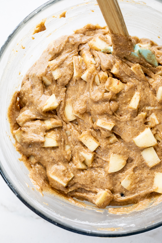 Spiced apple muffin batter.