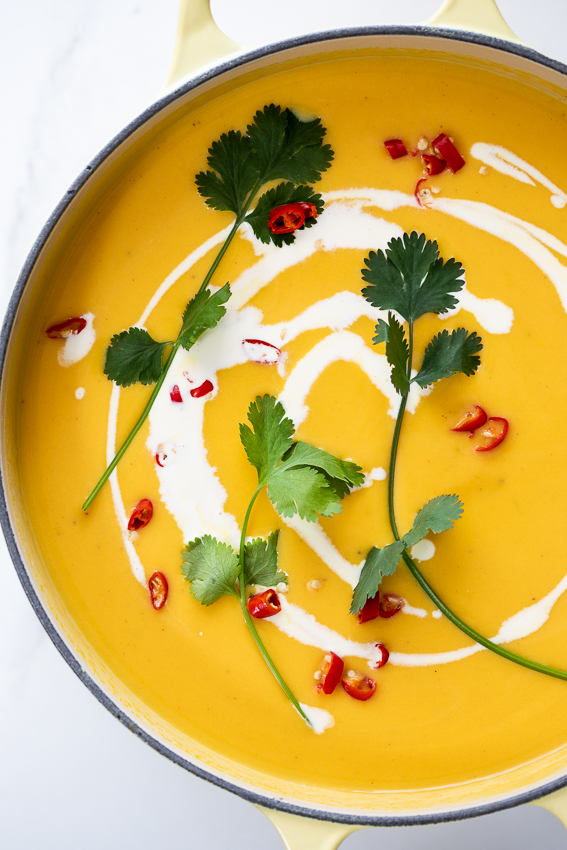 Creamy spiced carrot soup