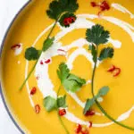 Creamy spiced carrot soup