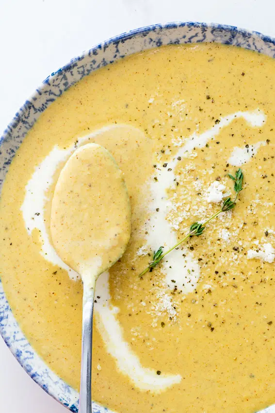 Cauliflower cheese soup