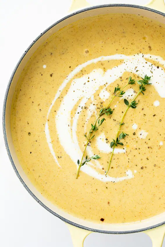 Cauliflower cheese soup