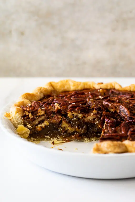 Gooey pecan pie.