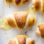 Homemade ham and cheese crescent rolls