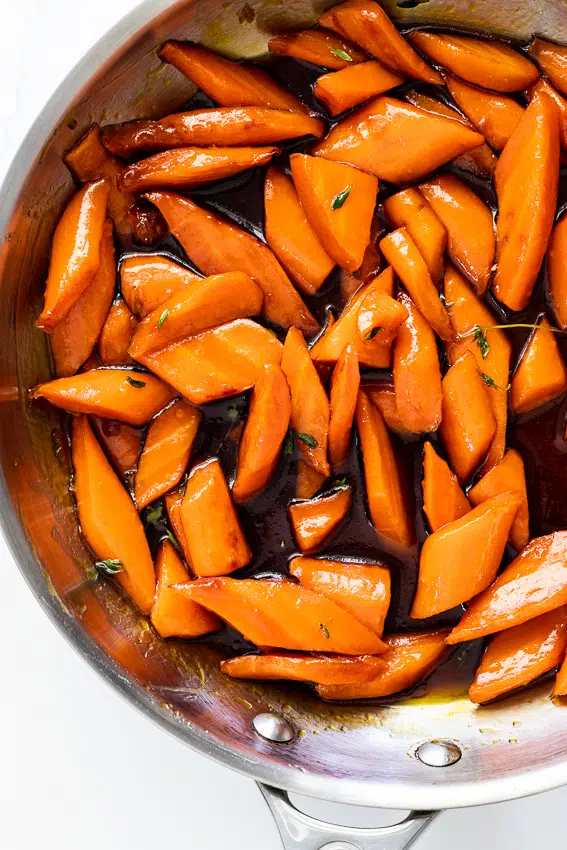 Orange brown sugar glazed carrots
