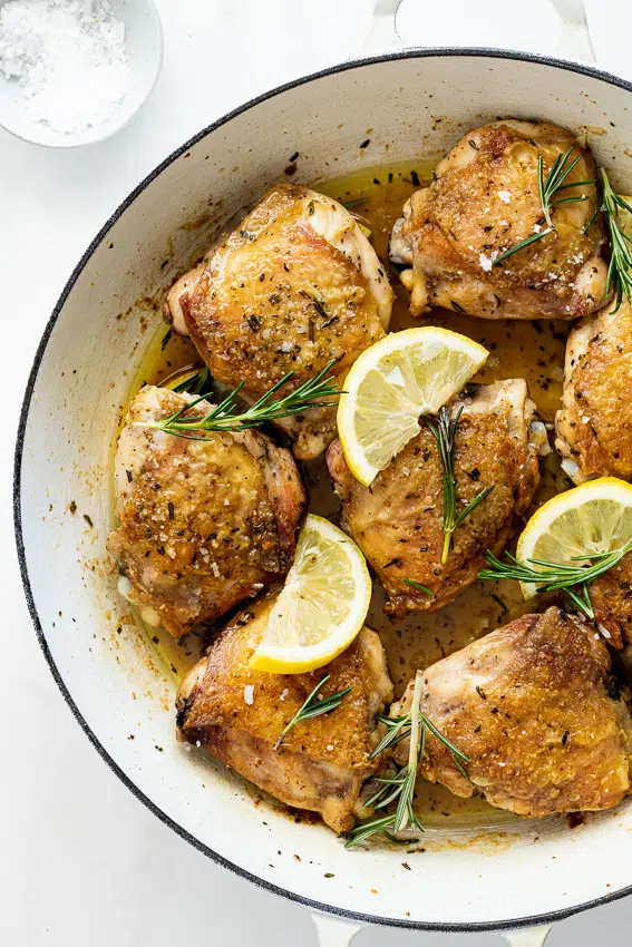 Rosemary lemon chicken thighs.