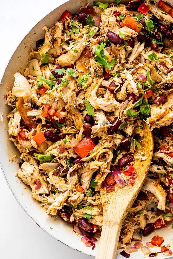 Rotisserie chicken enchilada filling.