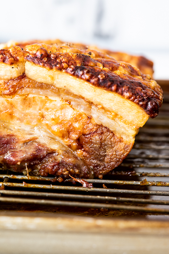 Salt and pepper pork belly with perfect crispy crackling - Simply Delicious