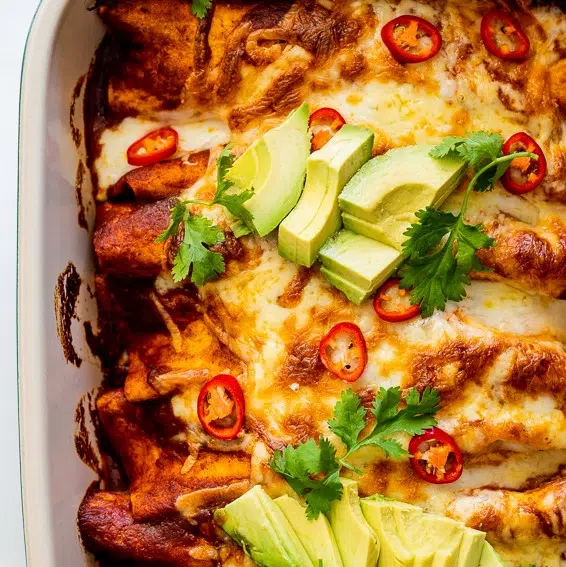 Rotisserie chicken enchiladas