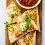 Spicy chicken quesadillas