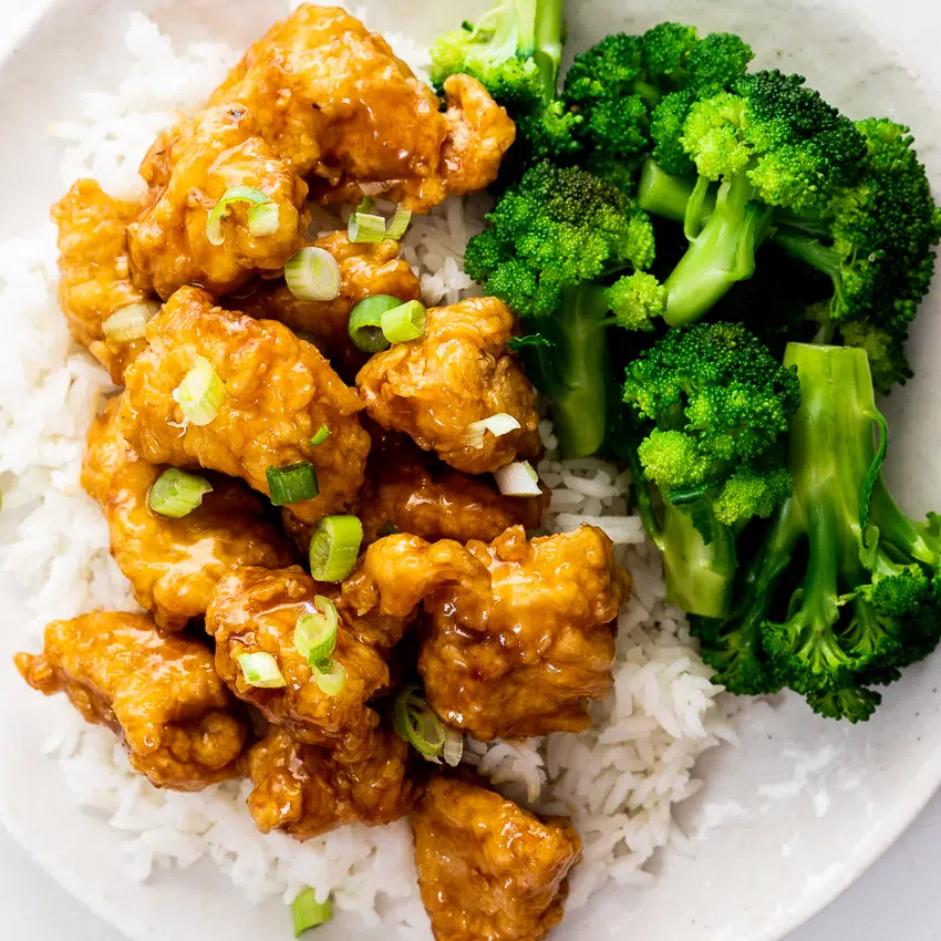 Sweet and sticky Orange chicken