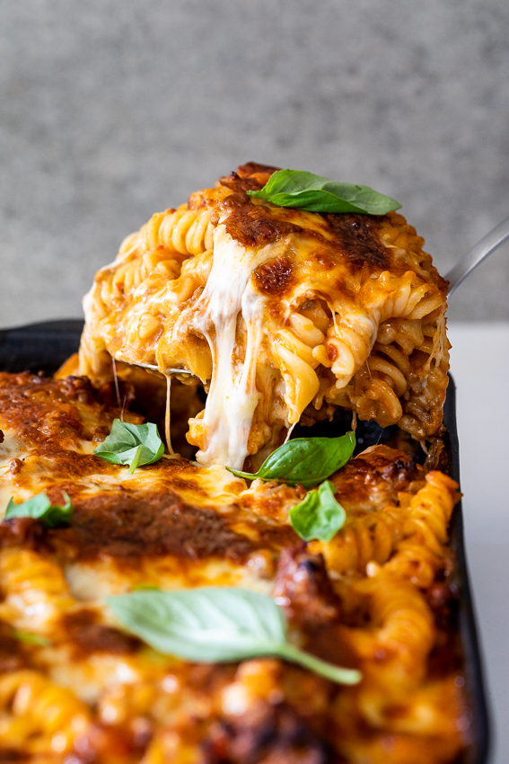 Super cheese Bolognese pasta bake 