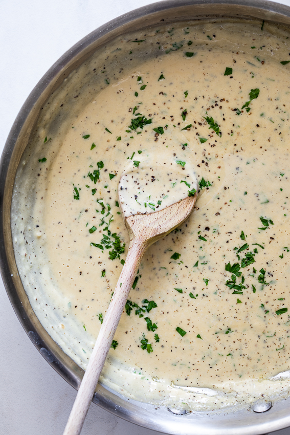 Creamy lemon pepper sauce