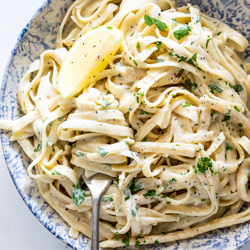 Creamy Lemon Pepper Pasta - Simply Delicious