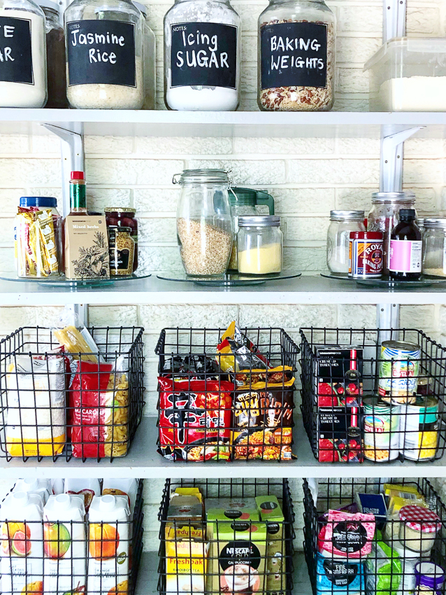 A well-stocked pantry. 