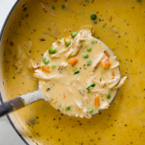 Creamy chicken pot pie soup