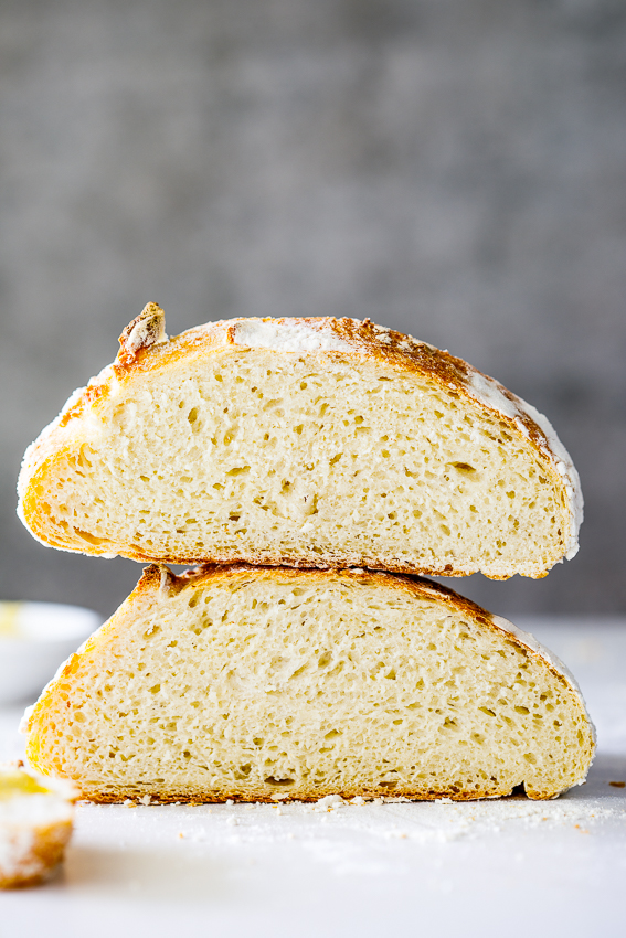 Easy crusty bread made with 5 ingredients.