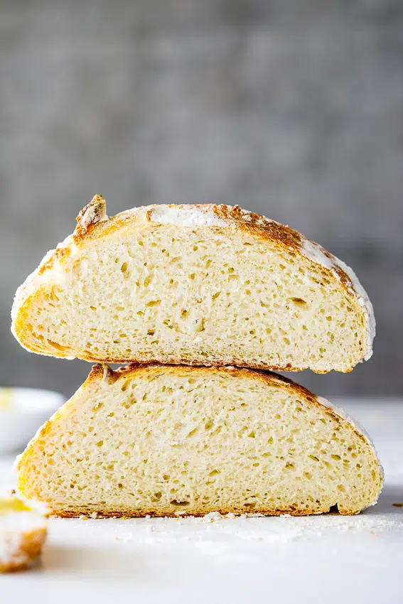 Easy crusty bread made with 5 ingredients.