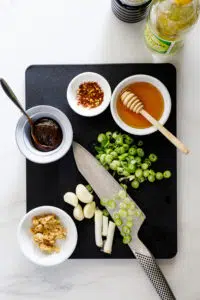 Ingredients for stir fry sauce.