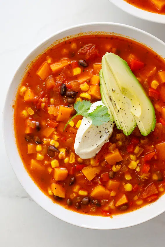Easy vegetable taco soup