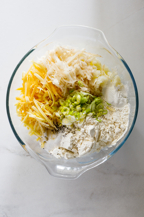 Ingredients for potato pancakes