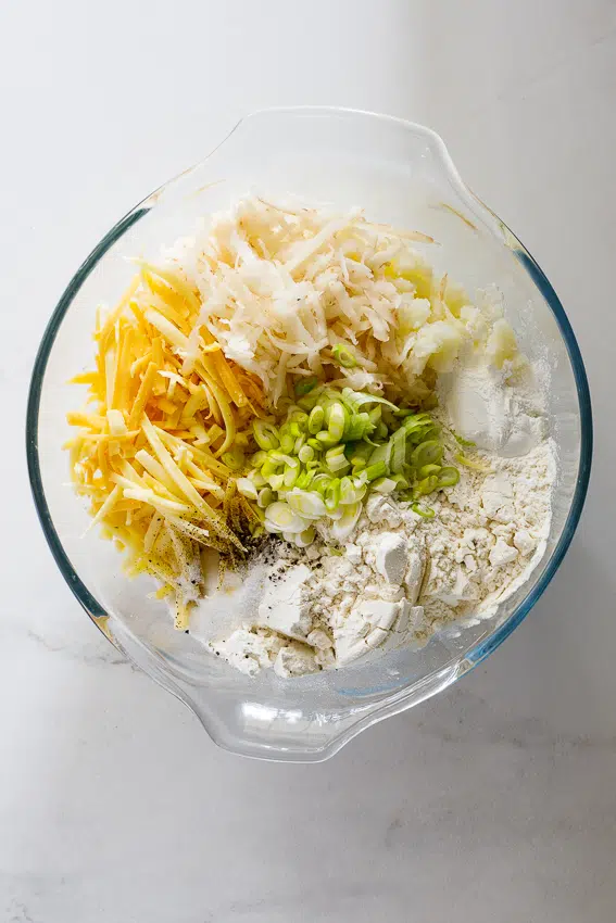 Ingredients for potato pancakes