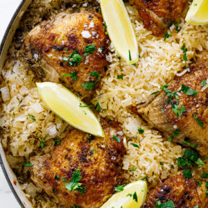 Easy baked lemon chicken and rice
