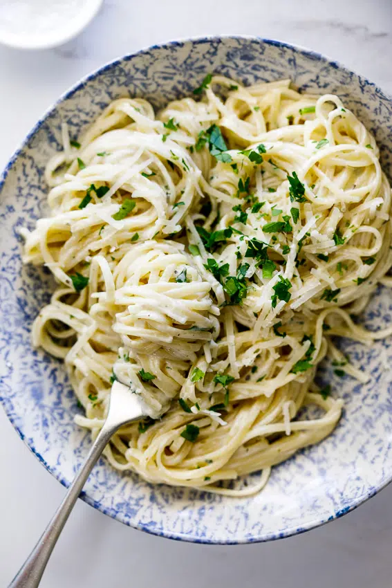 Easy creamy parmesan lemon pasta