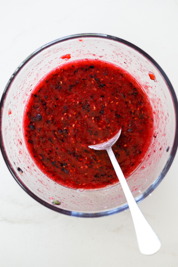 Fresh berry sauce.