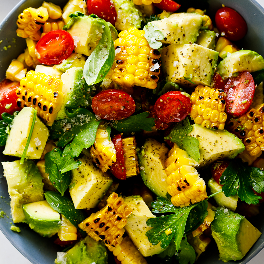 Easy grilled corn avocado salad - Simply Delicious